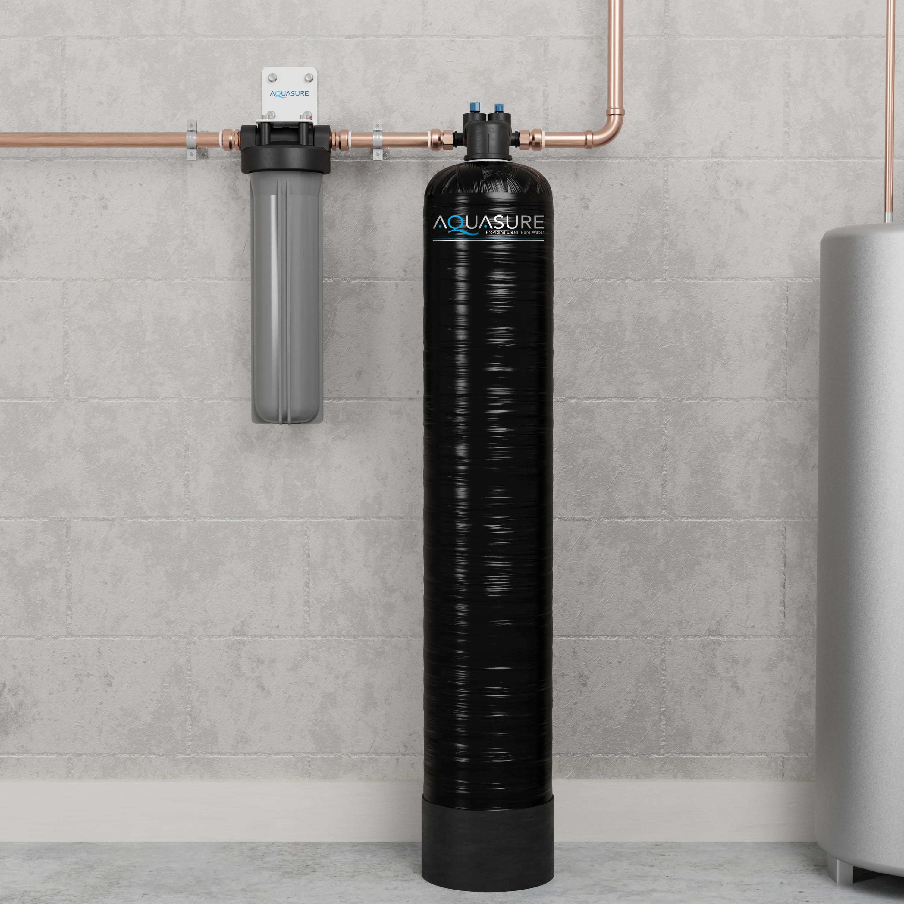 Serene Series | 15 GPM Whole House Salt-Free Water Conditioning/Softening System with Triple Purpose Pre-Filter - Image 2