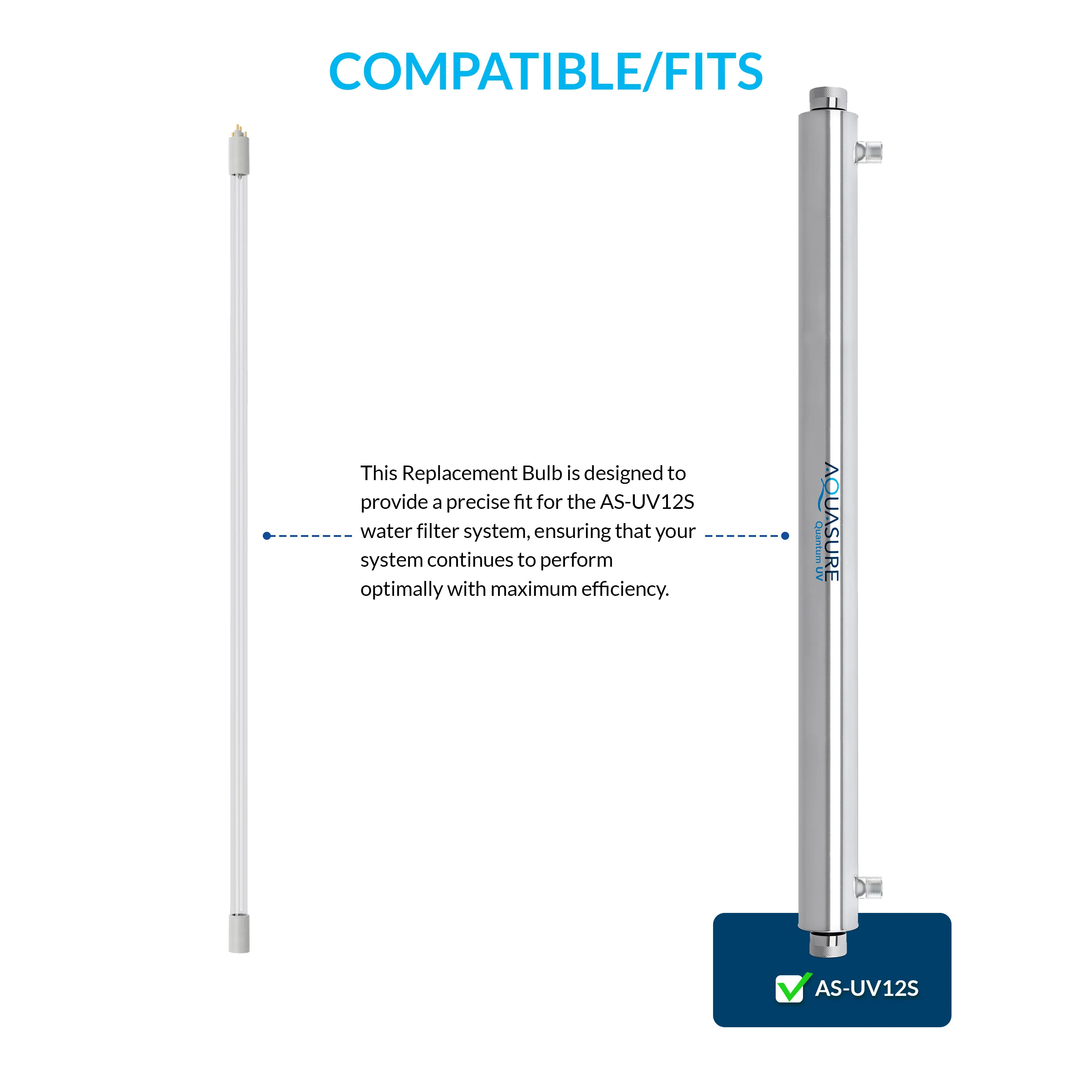 Quantum Series | 12 GPM Whole House UV Replacement 39W Bulb Lamp AF-UV12-BULB, Compatible with AS-UV12S - Image 2