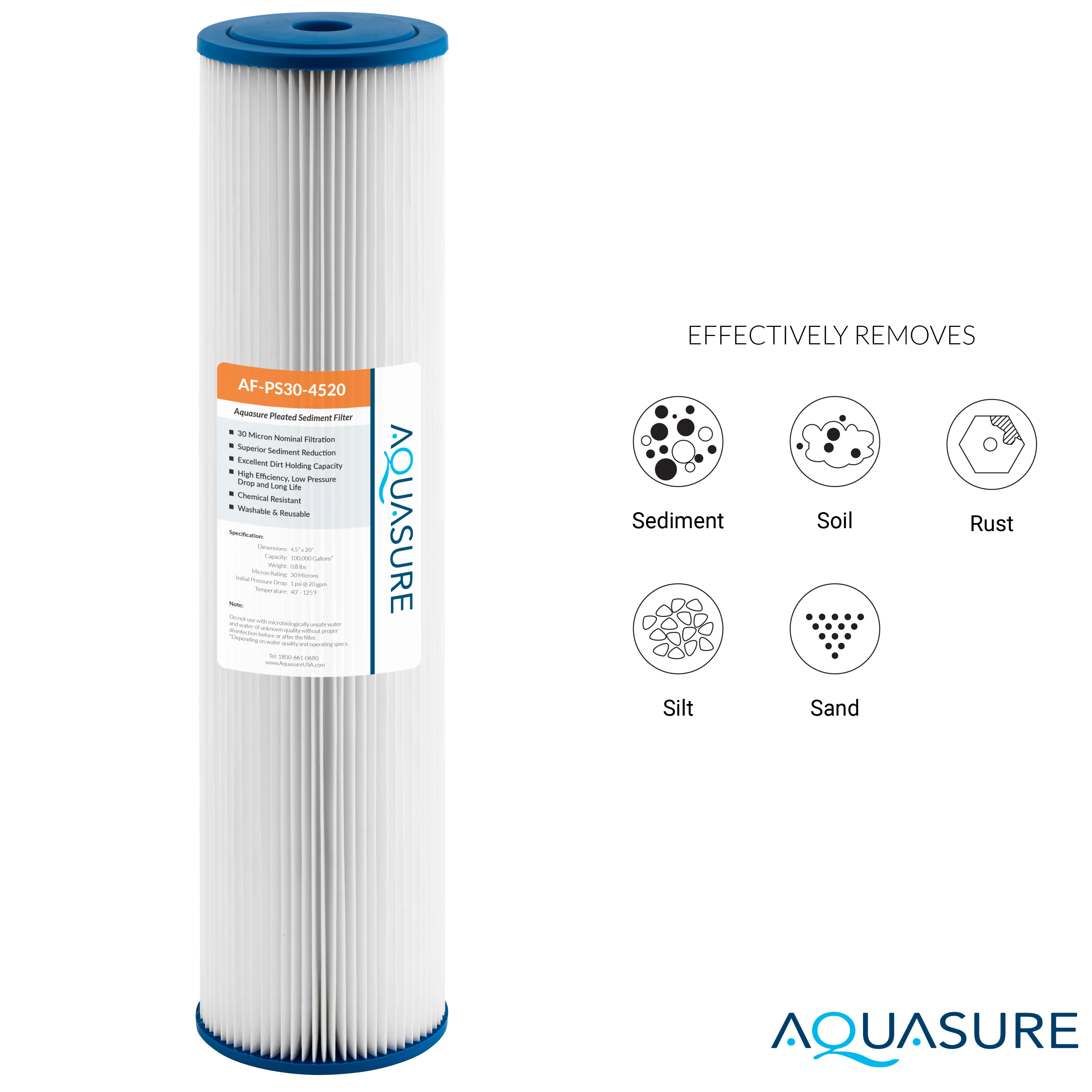 Fortitude V Series | 20" Whole House Pleated Sediment Filter - 30 Micron - Image 2