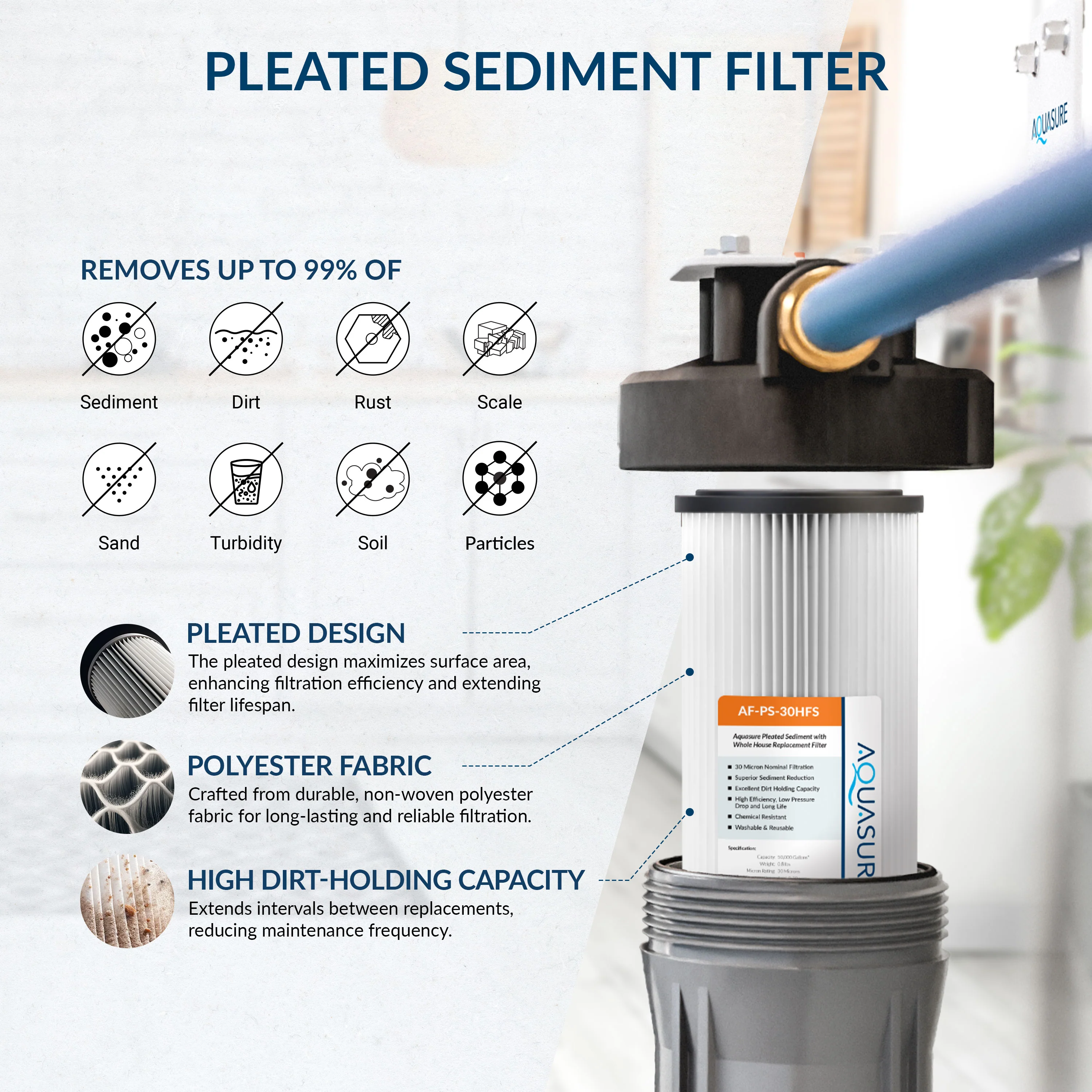 Harmony Series | 48,000 Grains Water Softener w/ Fine Mesh Resin and Pleated Sediment Filter - Image 5
