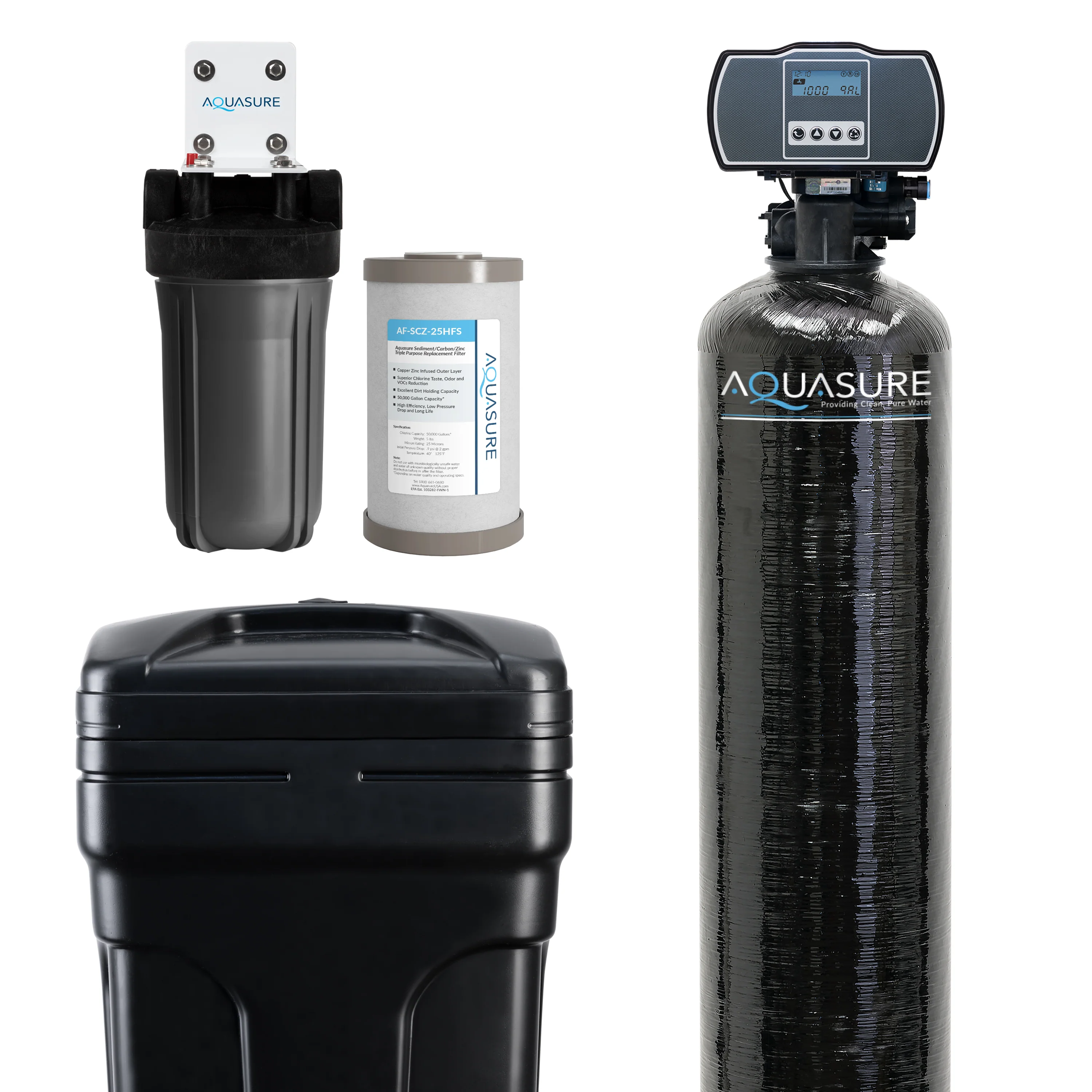 Harmony Series | 50,000 GRAINS Water Softener & Triple Purpose Pre-Filter