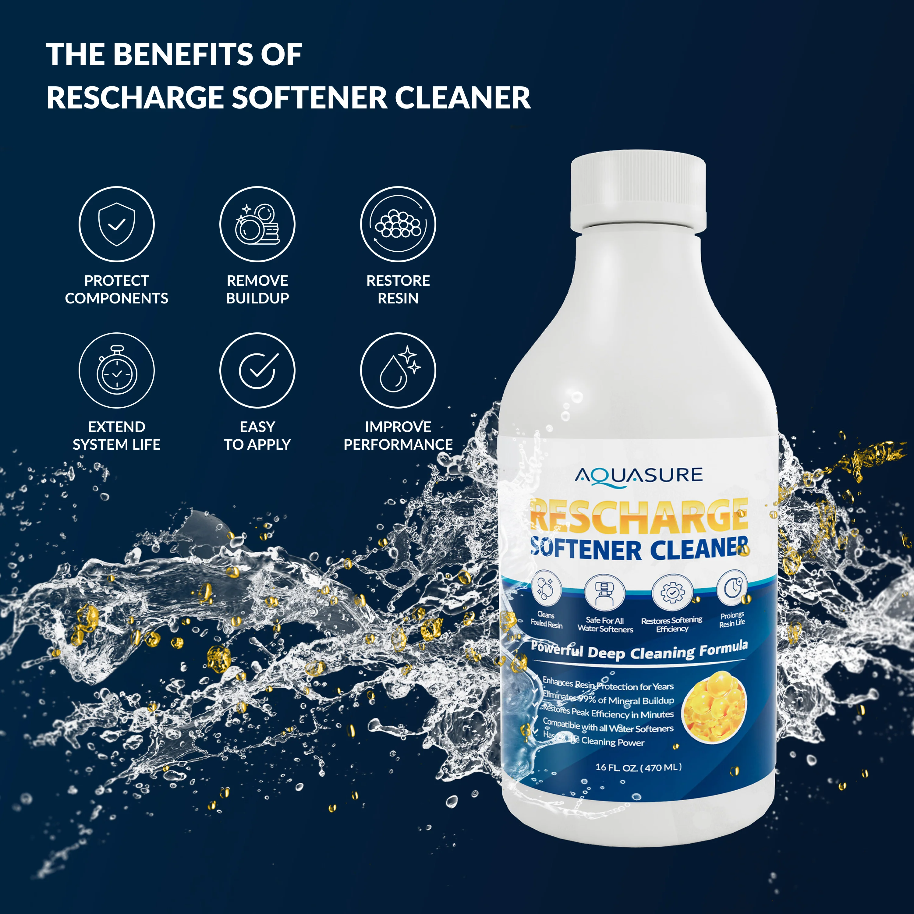 Aquasure Rescharge | Resin Cleaning Solution for Water Softeners | 16 FL. OZ. - Image 4