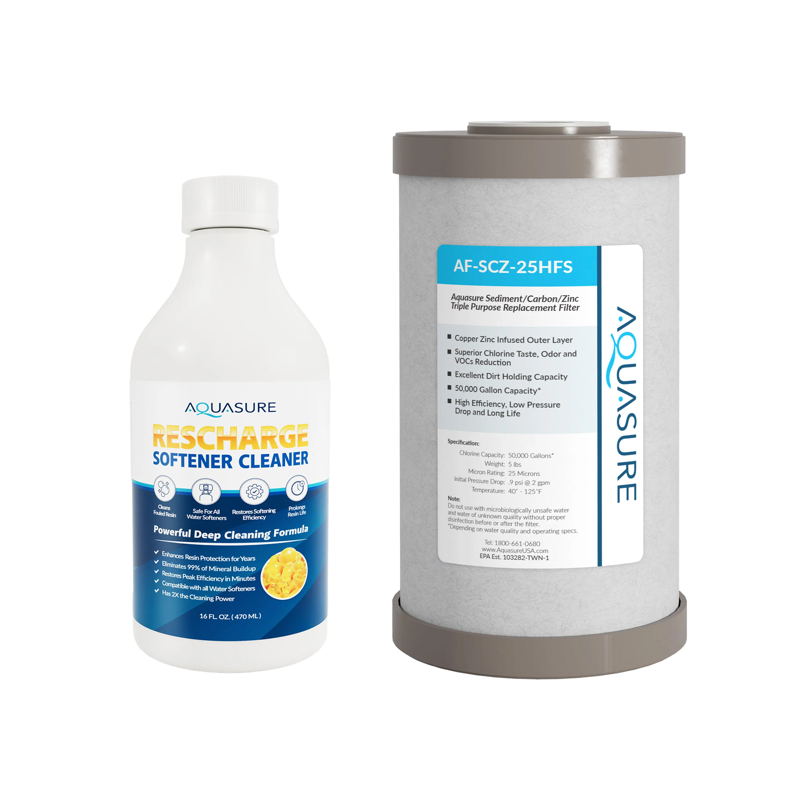 Aquasure Rescharge | Resin Cleaning Solution for Water Softeners | 16 FL. OZ. - Image 8