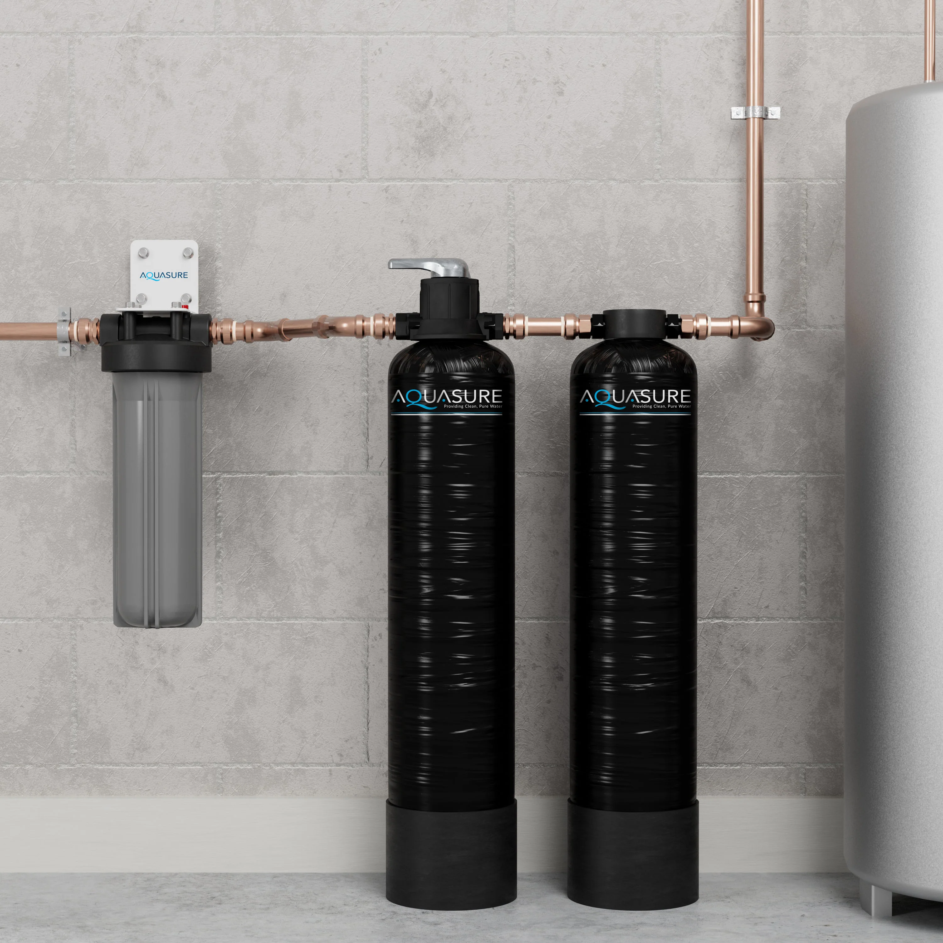 Serene Lite Series | 800K Gallons Whole House Salt-Free Conditioning/Softening Descaler Bundle with Water Treatment System and Pleated Sediment Pre-Filter - Image 2